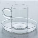 6 tazze caffè in vetro borosilicato