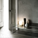 tavolino 118x78 h40 ossidiana con 2 piani