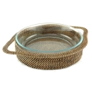 pirofila rotonda con supporto rattan