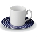6 tazze caffè con piatto