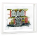 Palazzo Tobia Pallavicino - litografia con cornice