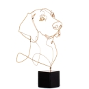 scultura Profilo Cane in bronzo