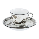 2 tazze caffe con piatto