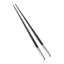 set bacchette nero/silver