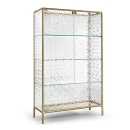 credenza/vetrina Echo struttura champagne e vetro fuso extralight