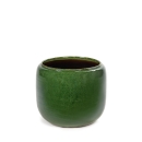 portapiante in ceramica smaltata verde h cm 19