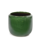 portapiante in ceramica smaltata verde h cm 21