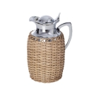 Caraffa termica cromo 1,5 L rivestimento in rattan