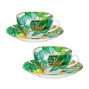 coppia tazze da colazione con piattino