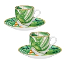 coppia tazze caffè con piattino