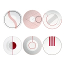 set 6 piatti frutta cm 21