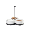set 3 coppette con supporto nero / 99306 950
