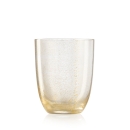 6 bicchieri acqua foglia oro