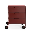 Mobil mat 3 cassetti con ruote prugna