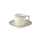 6 tazze caffè con piatto