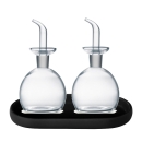 set vassoietto nero con 2 oliere