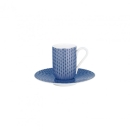 6 tazze caffè con piatto