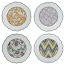 set 4 piatti frutta assortiti cm 23,2