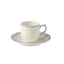 6 tazze caffè con piatto