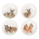 4 piatti frutta cuccioli cm 23