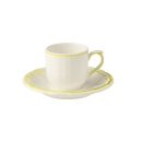 6 tazze caffè con piatto