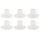 6 tazze caffè con piatto