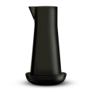 caraffa 1 lt nera con sottobottiglia