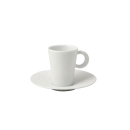 coppia tazze caffè con piatto