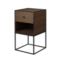 comodino Frame Frassino rovere affumicato con cassetto