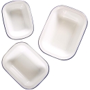set 3 mini pirofile in metallo smaltato