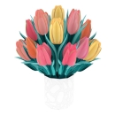 biglietto tulipani pop up 