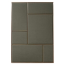 Nouveau Large pannello tessile decorativo e fonoassorbente Oyster Grey