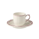 coppia tazze caffè con piatto