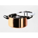 casseruola alta rame cm 20 con coperchio 90101/20 - 90200/20 L