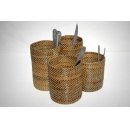 portaposate rattan 4 cilindri