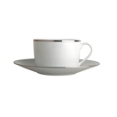 coppia tazze da colazione con piatto