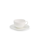 coppia tazze caffè con piatto
