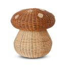 cestino a fungo in rattan