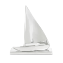 Barca a vela scultura in alluminio