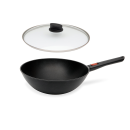wok antiaderente eco-lite cm 30 con manico removibile e coperchio
