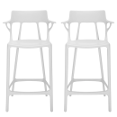 coppia di sgabelli A.I. H 65 cm bianco