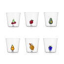 set 6 bicchieri Fruits & Flowers