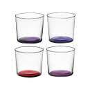 set 4 bicchieri colorati toni rossi