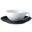 2 tazze te con piatto black